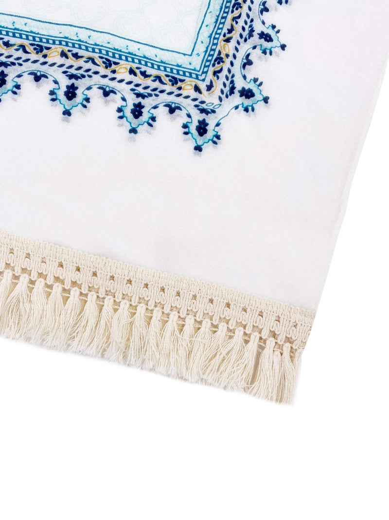 Breezy Lane White Kimonos for Women Swimsuit Coverup Beach Cardigans with Tassel Fringe Floral Print for Summer Vacation - Image 5